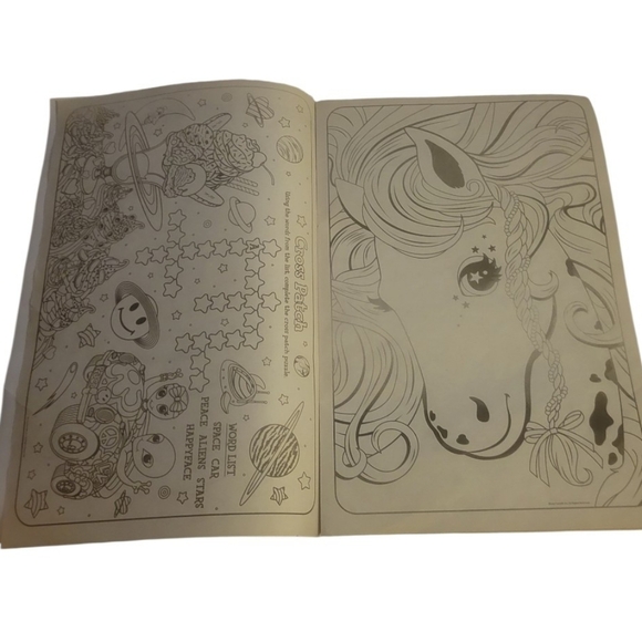 NEW 2023 Lisa Frank Giant Color & Activity Book Vibrant Colors Bug Alien Peace - Picture 4 of 16